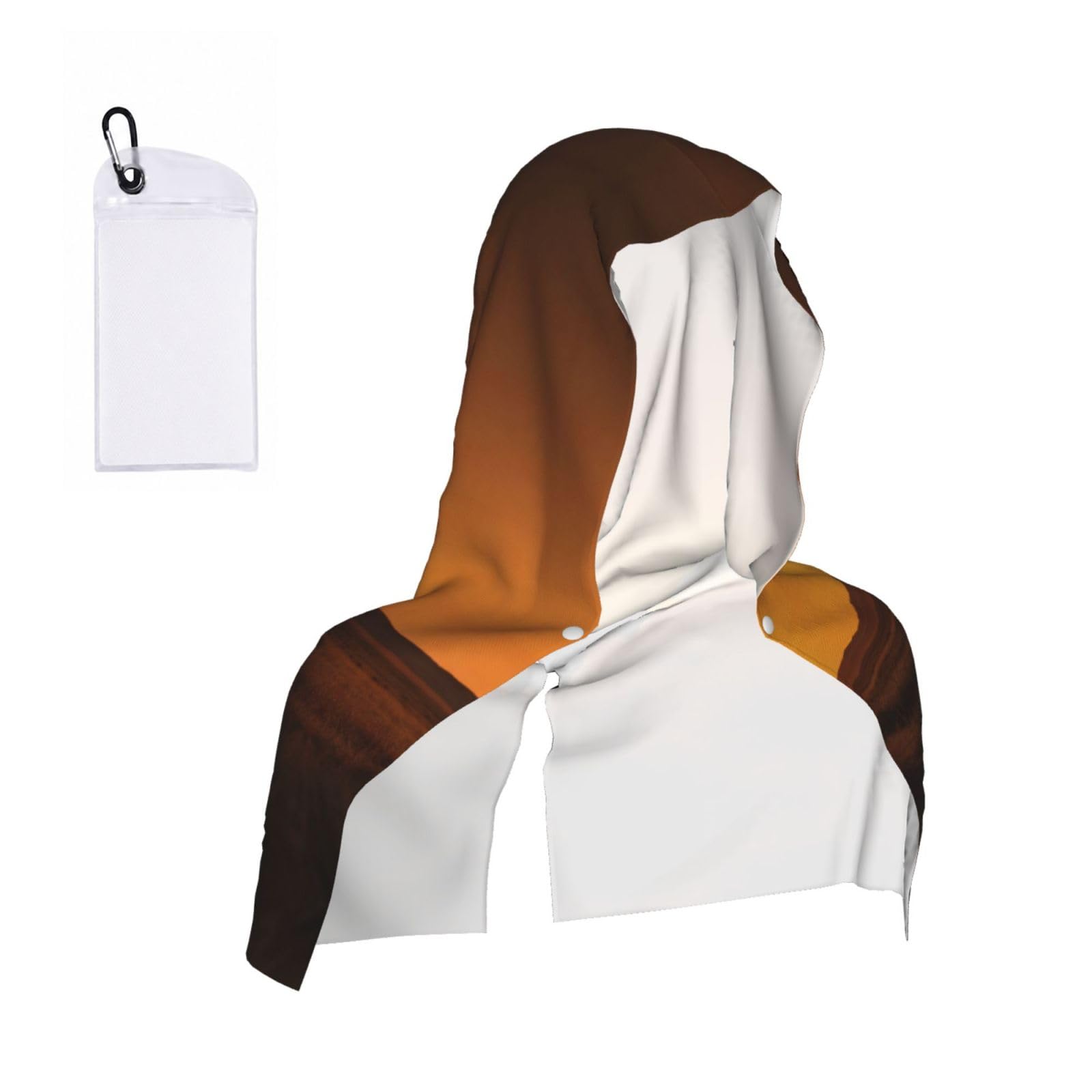 CNTDBU Sunset Buffalo Silhouette Cooling Towel Hooded-Instant Chill Neck Cover for Sports, UV Cooling Rag for Running Gym