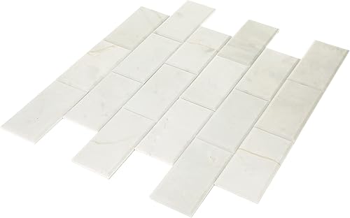 Miniatura 2 de Daltile SimplyStick Mosaix - Mosaico biselado de piedra natural de mármol de 2 x 4 pulgadas en niebla tormentosagris para paredes y salpicaduras