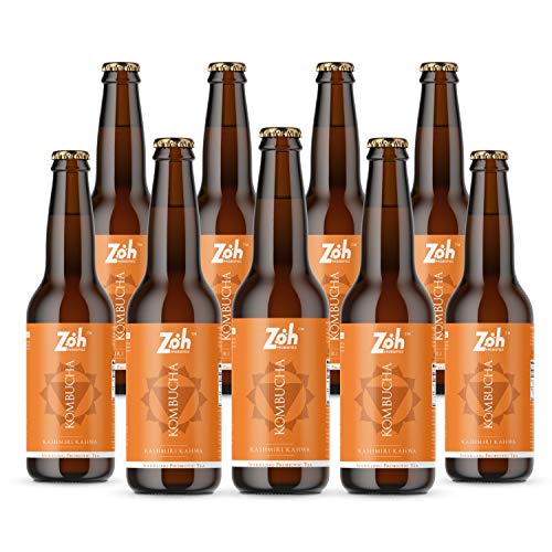 Image of Zoh Probiotics Kashmiri Kahwa Kombucha|Tea With Detoxifying Acids,And Digestive Enzymes. Raw,Unfiltered,And Unpasteurized With Mother Green Tea, Liquid, 6 Kg