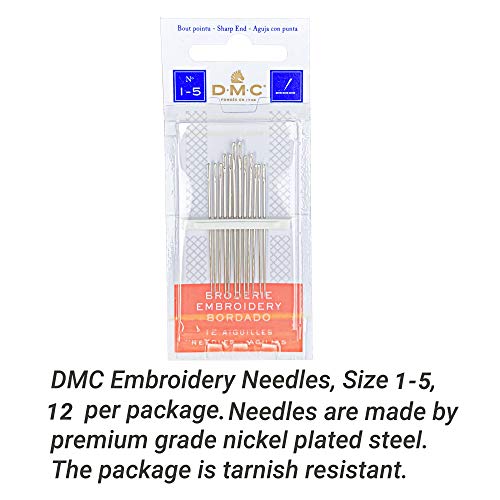 Dmc Embroidery Floss Pack,Colorful Holiday Collection,Dmc Embroidery Thread, Kit Include 30 Cotton Assorted Color Bundle With Dmc Cross Stitch Hand Needles Size 1-5. Premium Embroidery String/Yarn. #TOP4