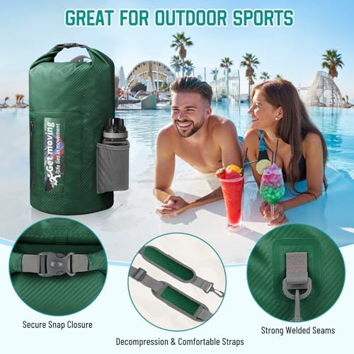 BKNOOU Bolsa Seca Impermeable para Kayak, Mochila con Roll Top para Mujer y Hombre miniatura 2