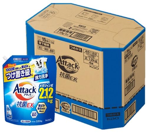 Amazon | 花王 アタック抗菌EX 詰替超特大 2.12kg×4袋【ケース販売