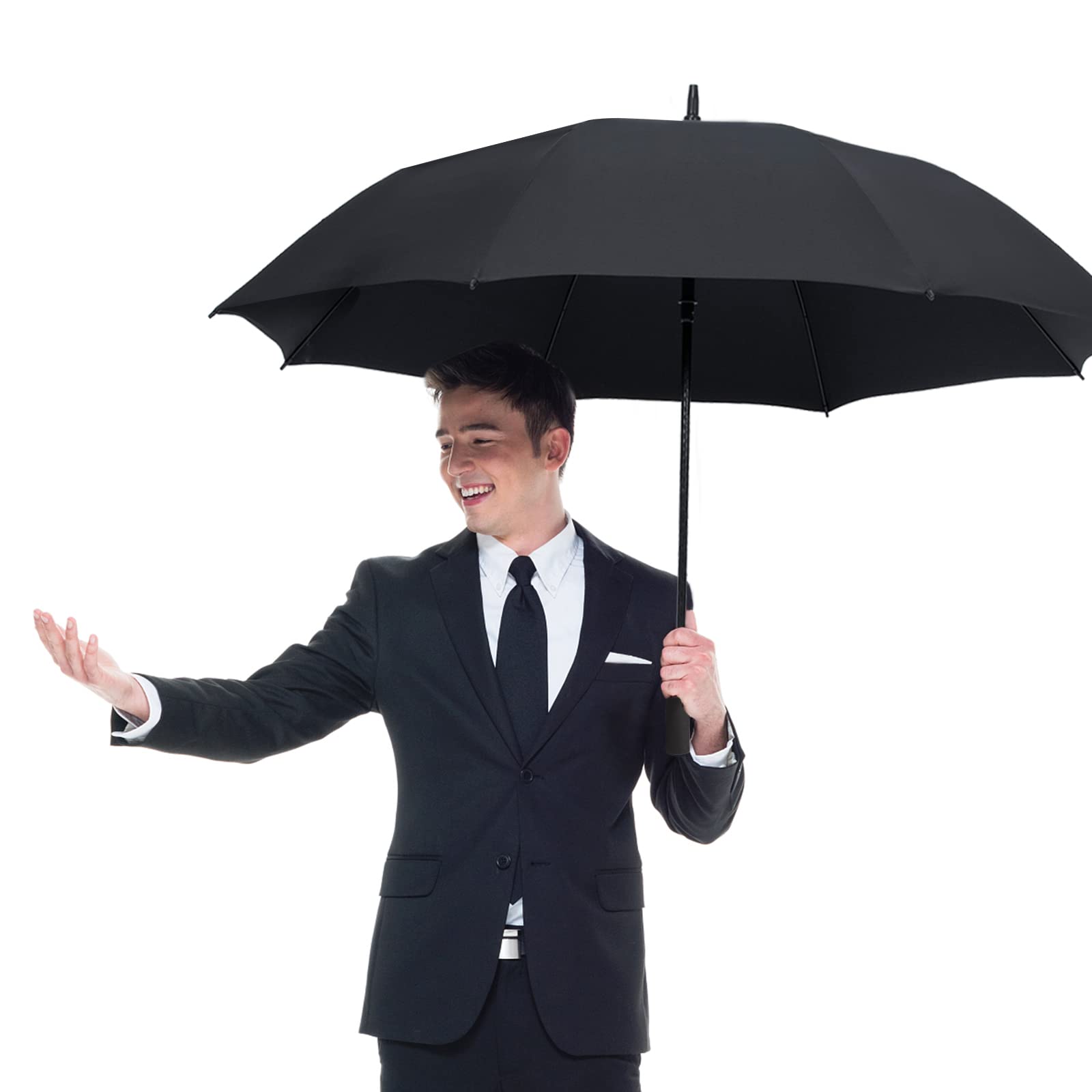 NINEMAX Parasol golfowy wiatroszczelny mocny duży 137 cm wodoodporny parasol golfowy automatycznie otwierany wentylowany dla mężczyzn kobiet