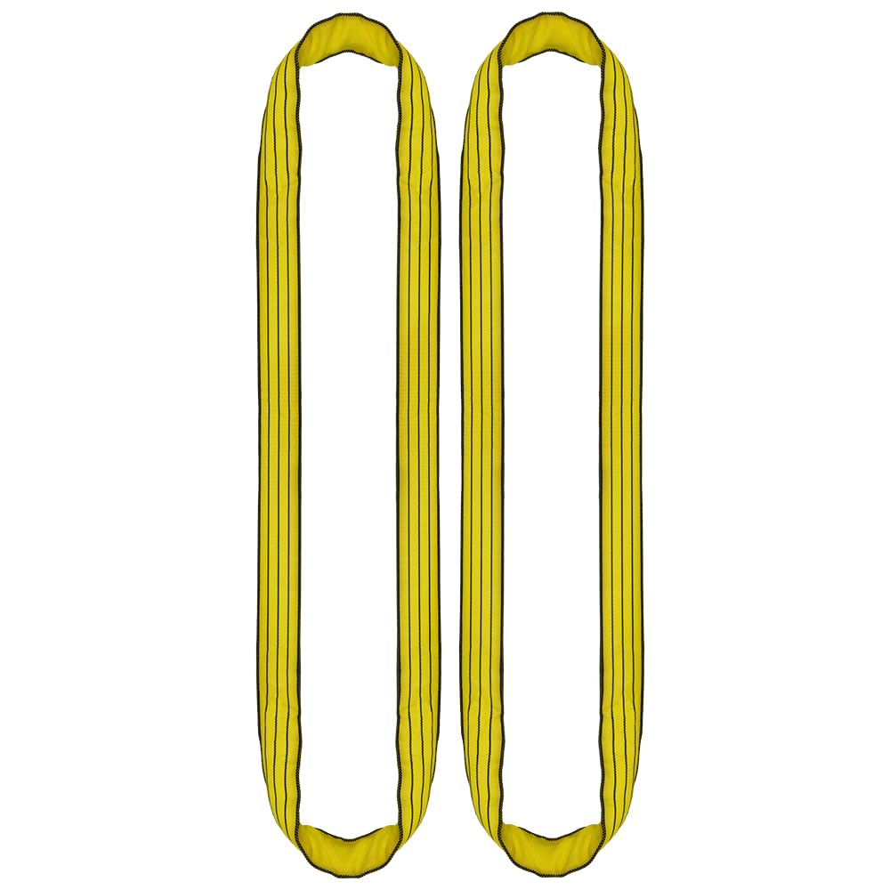 PONSALifting Sling - Round Sling Slip Lifting Strap 6 m Circumference, 3 m Usable Length - Polyester - EN 1492-2 Standard - Load Capacity up to 3000 kg (Pack of 2)