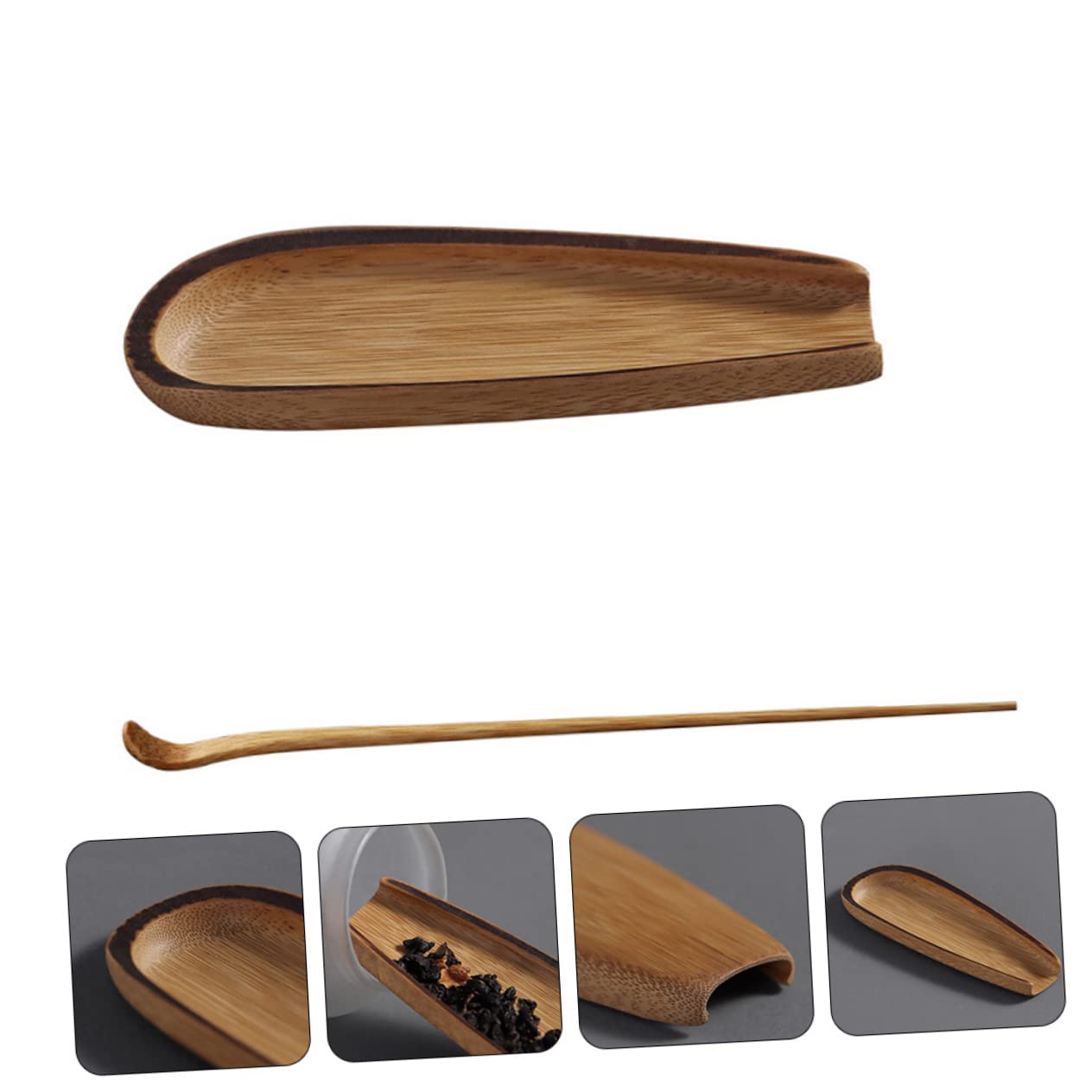 Anneome Tea Tools Set Tea Spoon Shovel Creative Tea Accessories for Tea Ceremony Wood Material