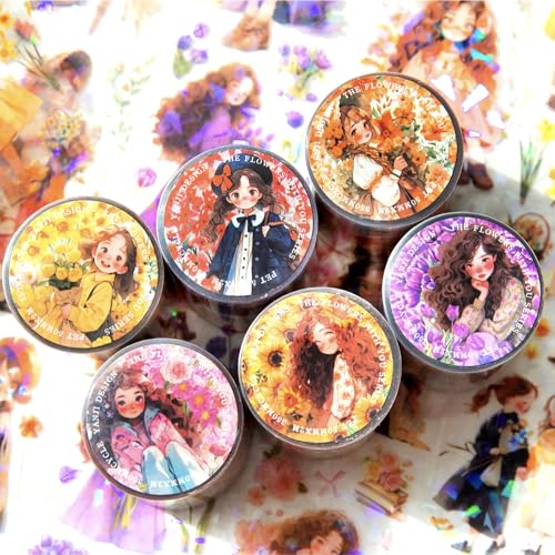 Alideco 6 }XLOe[v pete[v 킢 ̎qAgABe[WtBMAA 50mm×2 m PETS e[v L DIY  }Xe V[ (xianhuayuni)