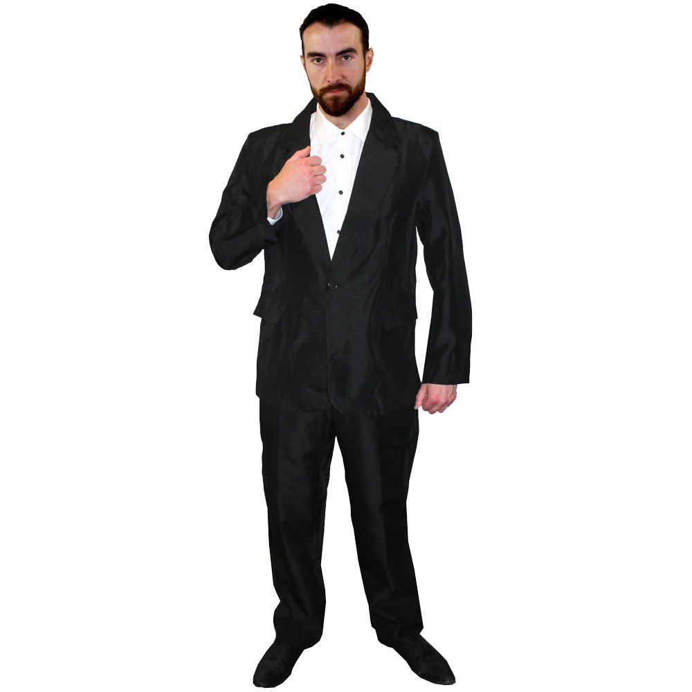 I Love Fancy Dress ILFD4445S Adults Suit Fancy Dress Costume, Black, Small