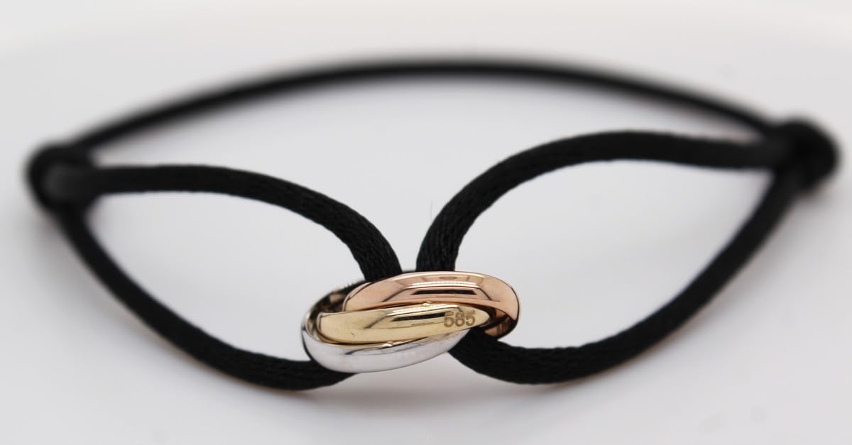 Ch.Abramowicz Tricolor Trinität Armband 585 14K Gelb-Weiss- Rosegold Trinity 99