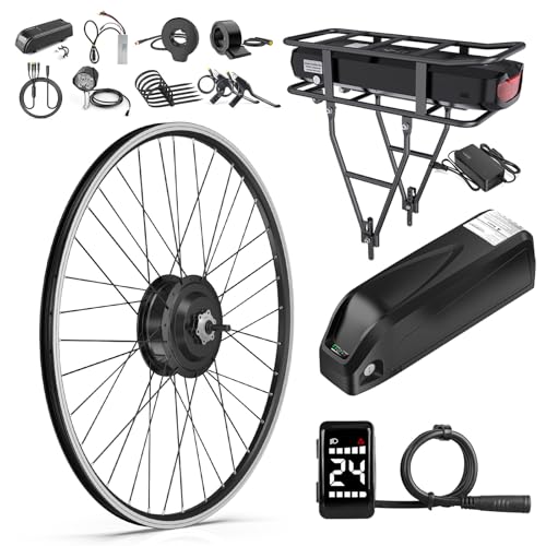 BAFANG 48V 500W Front Hub Motor - Ebike Conversion Kit for 20'/26'/700C(29er Compatible) Front Wheel Electric Bike Conversion kit with Battery& Display Options | Hub Motor Kit for Mountain/City Bikes