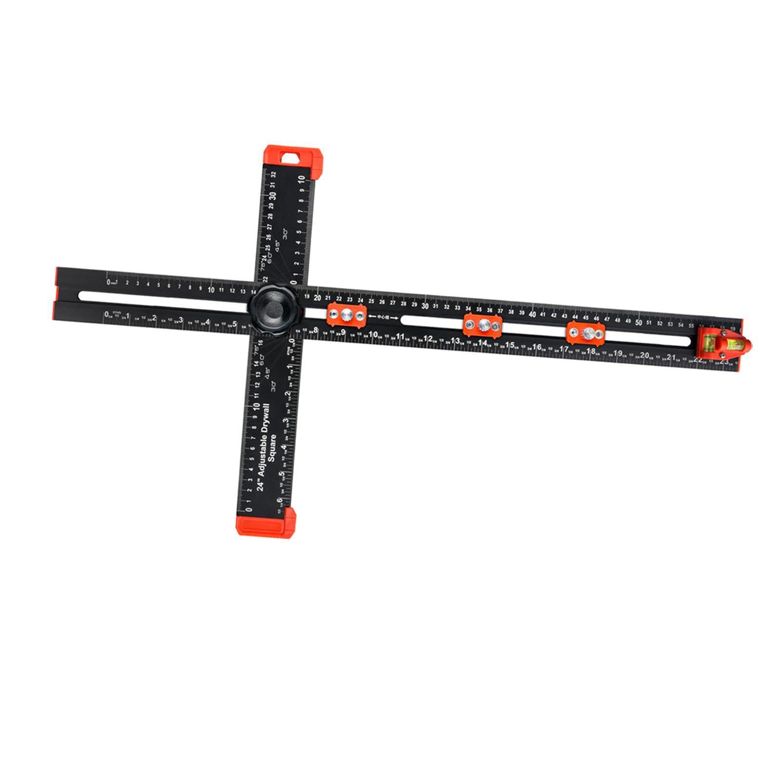 Alcxazs Multi Angle Layout Tool Ruler Sturdy Wood Workings T Square Measuring Ruler Accurate Angled Measurements Wood Workings T Square Crafting Shelves