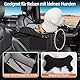 GGW Auto-Hundesitz für Kleine Hunde & Katzen | Sicherer Hunde-Sitz mit Doppelter Befestigung, Wasserdicht, Seitentaschen & Schnellmontage (Passt zu 99% Mittelarmlehnen) (Leder-Schwarz, Normaler Stil)