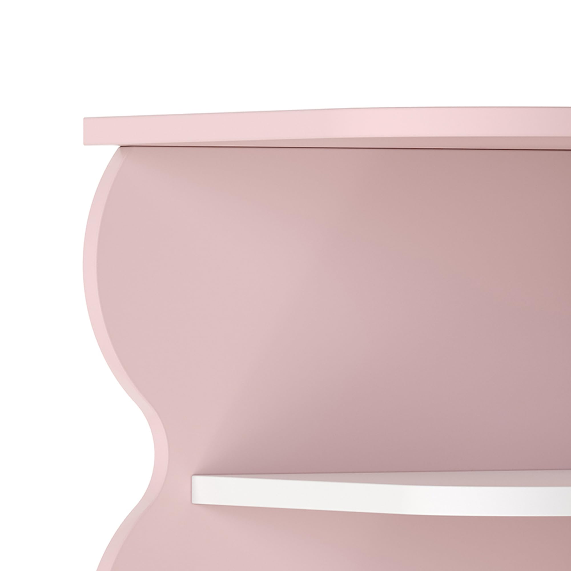[en.casa] Scaffale Angolare per Cameretta Libreria con 5 Ripiani Scomparti Aperti Portaoggetti per Scarpe Libri Giocattoli a Misure di Bimbi 108 x 27 x 27 cm - Rosa/Bianco