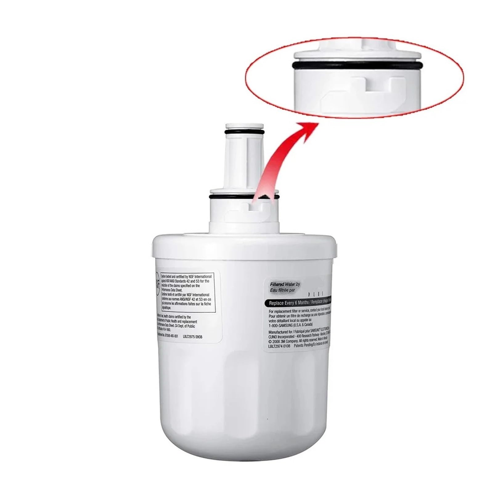 Filtro de Agua for refrigerador DA29-00003F, Compatible con Samsung DA29-00003F DA29-00003A DA29-00003B(1Pcs)