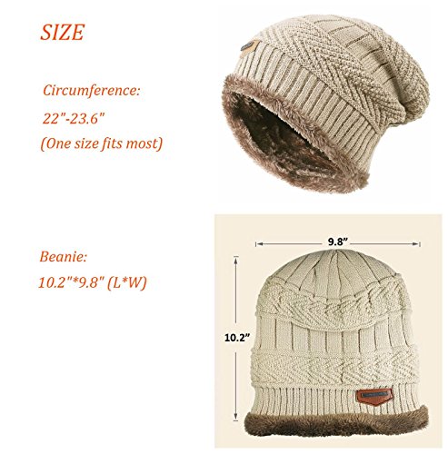 Image of Winter Beanie Scarf for Boys Girls (5-12 Years) Hats Circle Scarf Kids Slouchy Skull Cap