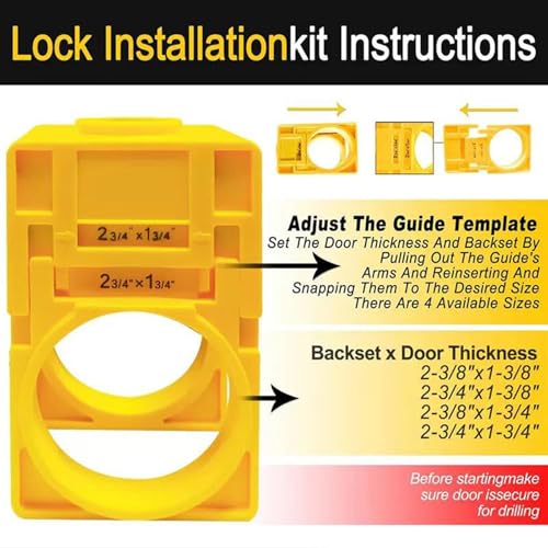 Kit para Instalación de Cerradura con Plantilla Ajustable miniatura 5
