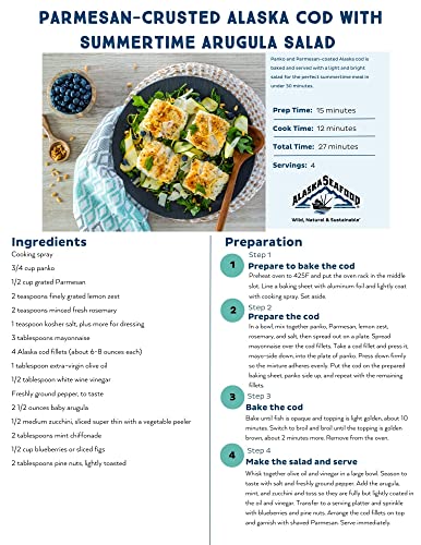 Amazon Fresh Brand, Wild Caught Pacific Cod Skinless Fillet Portions, Frozen thumb #3