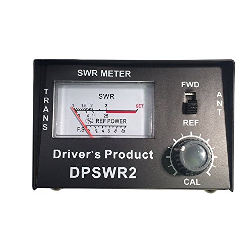 Driver's Product SWR Meter for CB Radio Antennas Heavy Duty Metal with SO-239 Input and Output with 3' Jumper Coax Cable - Black - Thumbnail 2
