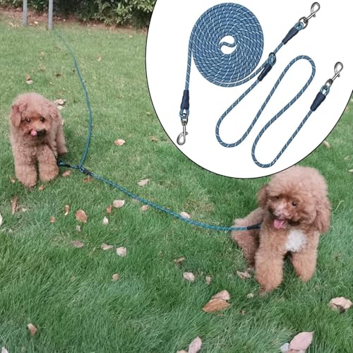 Cable de amarre para perro para evitar enredos al pasear dos 7