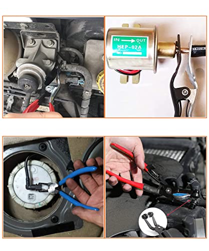 4Pcs Hose Clamp Pliers Set,Fuel Line Pliers Set With Case,Hose Removal Plier,Fuel Filter Caliper,Hose Pipe Clamp Plier,Hose Grip Pliers For Automotive Coolant Fuel Oil Water Pipe Repair Tools #TOP6