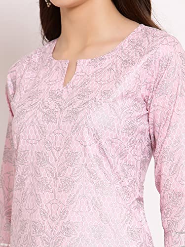 Image of GoSriKi Women's Cotton Blend Printed Straight Kurta, Pant & Dupatta (Shopping-GO)