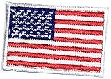 United States America National Flag Patches Size Mini 1.1X1.6 inches. USA Country Flag Military Tactical Embroidered Patch Embroidery Iron On Sewing Logo Jacket Polo T- Shirt Hat Backpacks (03)