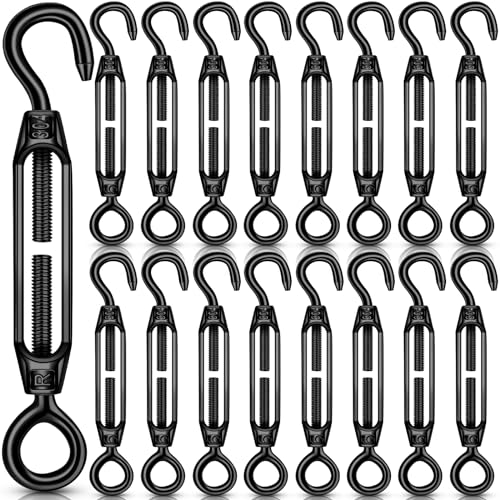 Chumia 16 Pcs M6/5/4 Turnbuckle Hook and Eye 304 Stainless...