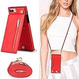 iPhone 7 Plus/iPhone 8 Plus 対応 iphone 8 plus スマホ 携帯 用 ケース iPhone 7 Plus 携帯ストラップ 肩掛け 斜めがけショルダー ケースiPhone 7 Plus 財布型 iPhone 8 Plus 携帯ケース iPhone 7 Plus TPU ケース iPhone 8 Plus アイフォン ケース カード収納 iPhone 8 Plus 手帳型ケース【上下開】 Cavor iphone 8 plus cover case ステント機能 片手操作 PU皮革を手作 人気 ランキング 落下防止 Qi急速充電対応 Qi ワイヤレス充電対応 薄型軽量 耐久性 取り外し可能 落下保護 【レッド】
