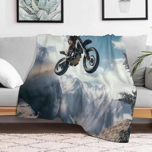 Couverture polaire motocross douce de qualité supérieure pour lit - 3