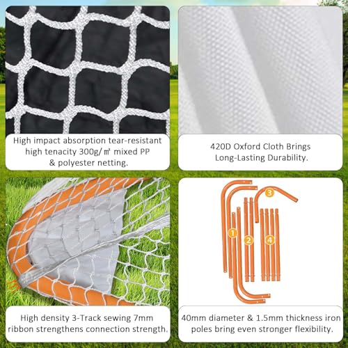 image for Gagalileo Portable Mini 6x6 Lacrosse Practice Training Goal Nets for B