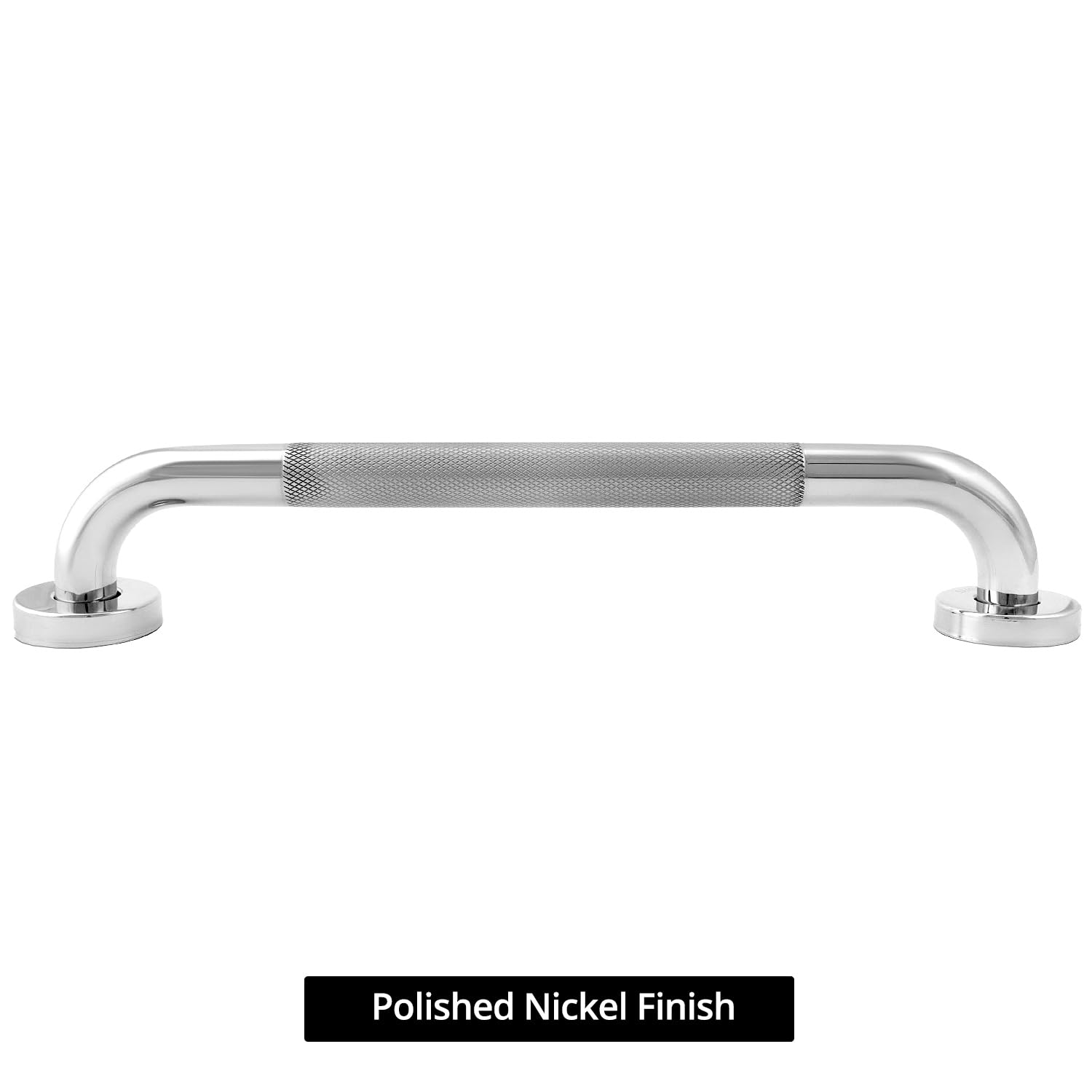 QWORK Barre di sostegno per doccia in acciaio inox 304, lunghezza 40,6 cm, confezione da 4, antiscivolo, zigrinate, per disabili, corrimano e doccia per sicurezza e supporto, per anziani, disabili