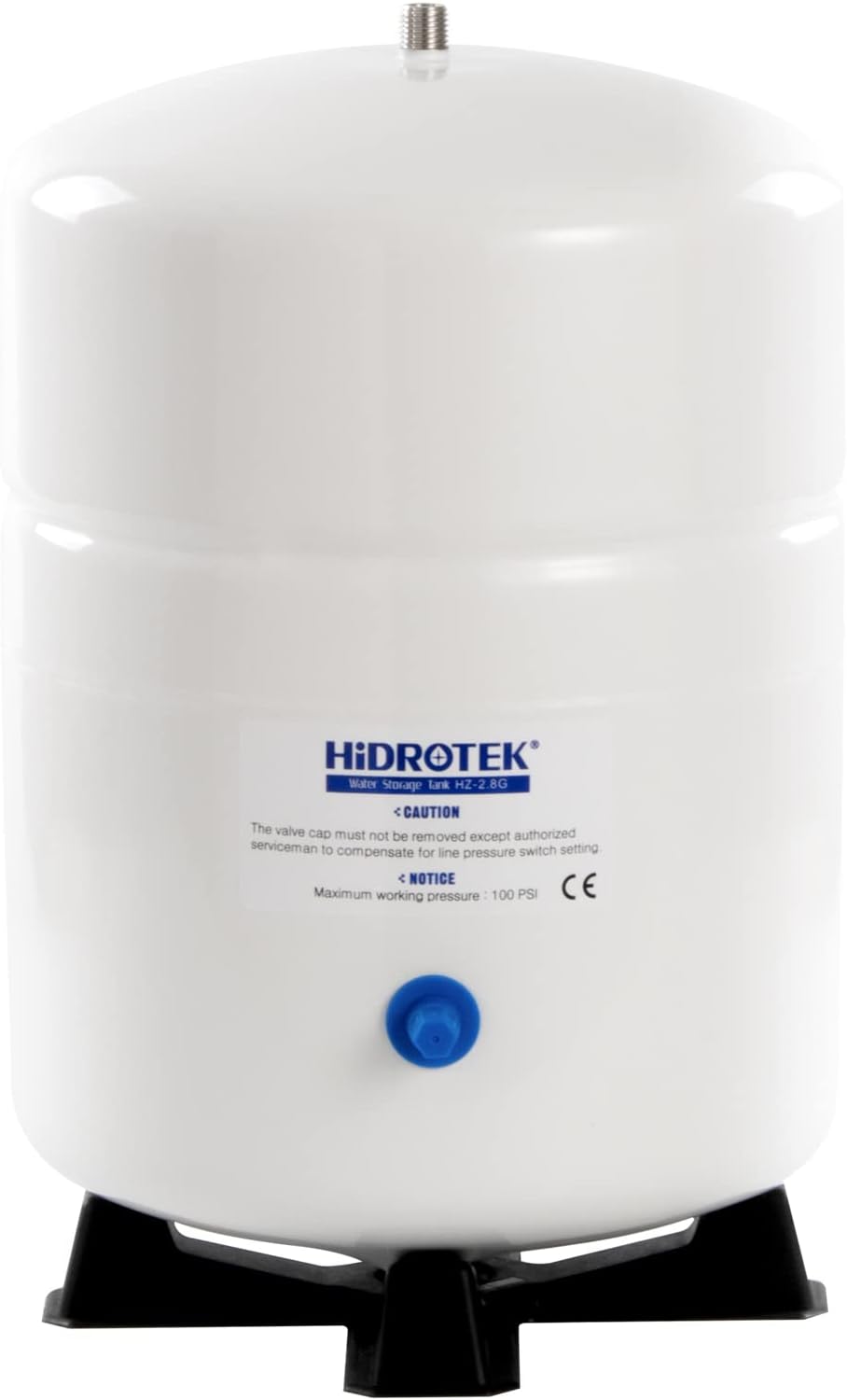 HIDROTEK 2.8 Gallon RO Water Storage Tank for Reverse Osmosis Water Filtration Systems -NSF Certificated-1/4 HIDROTEK 2.8 Gallon RO Water Storage Tank for Reverse Osmosis Water Filtration Systems -NSF Certificated-1/4