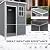 Outsunny 5' x 3' Resin Outdoor Storage Shed with Floor, Garden Shed with Lockable Door, Window and Vent, Plastic Utility Tool Shed for Backyard, Patio, Lawn, Gray