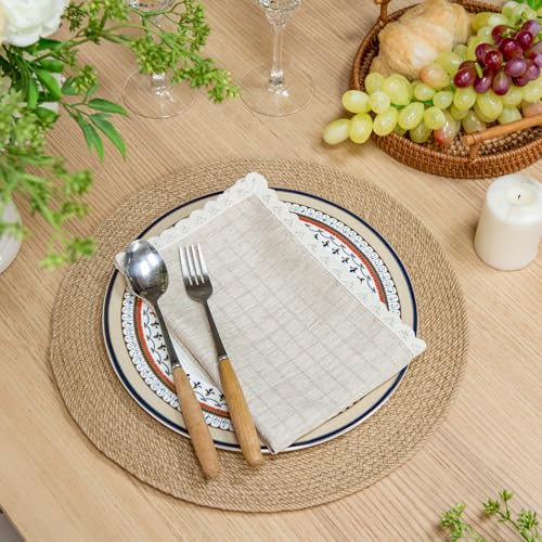 Servilletas de Tela Beige 18x18 Pulgadas Pack x4 miniatura 6