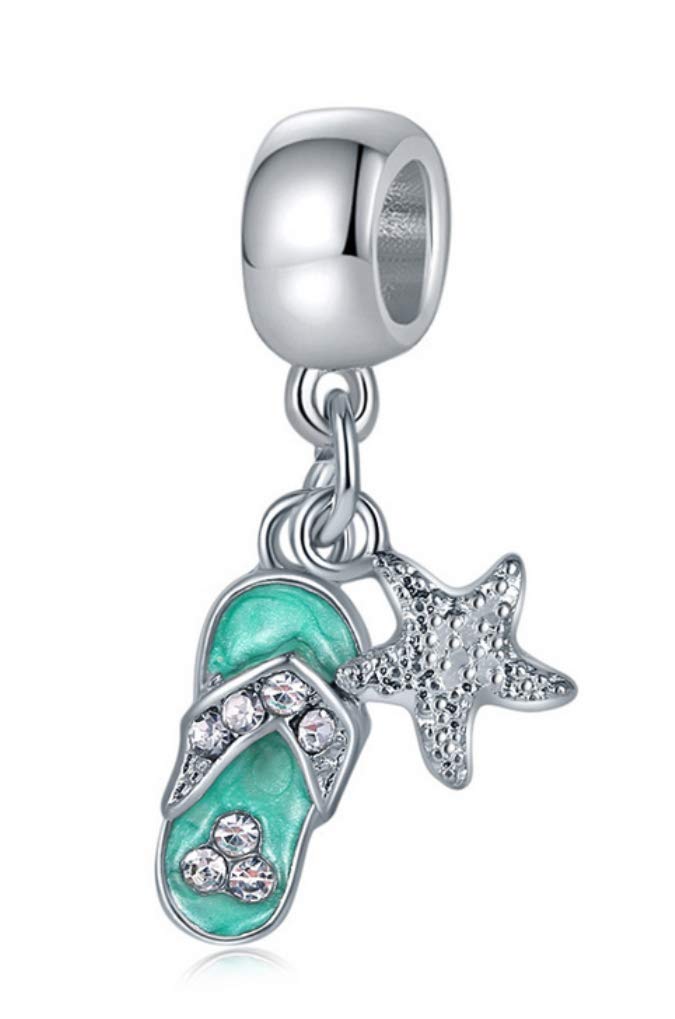 labenie Dangle Summer Beach Sandal Shoe and Starfish Charm Bead-picture-11