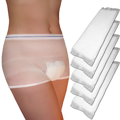 Wochenbett Binden Kombi Spar Set: 56Stk. große Einlagen (hohe Saugleistung) PLUS 8Stk. waschbare Wöchnerinnen Slips, wählbare Größen. Ideal nach der Geburt, (Größe 3) Cover