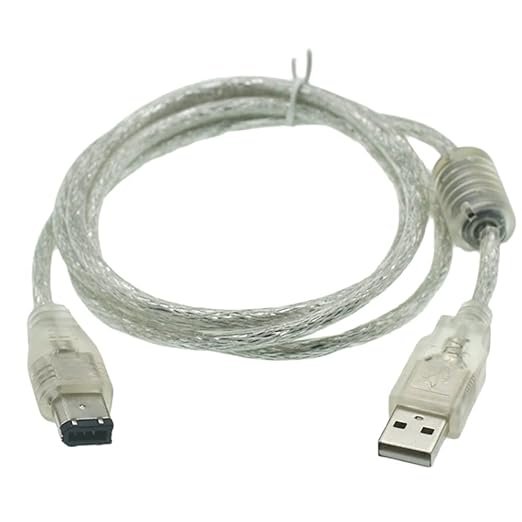 1pcs 1.5m FireWire IEEE 1394 6 PIN Macho a USB 2.0 Adaptador de macho 1pcs 1.5m FireWire IEEE 1394 6 PIN Macho a USB 2.0 Adaptador de macho