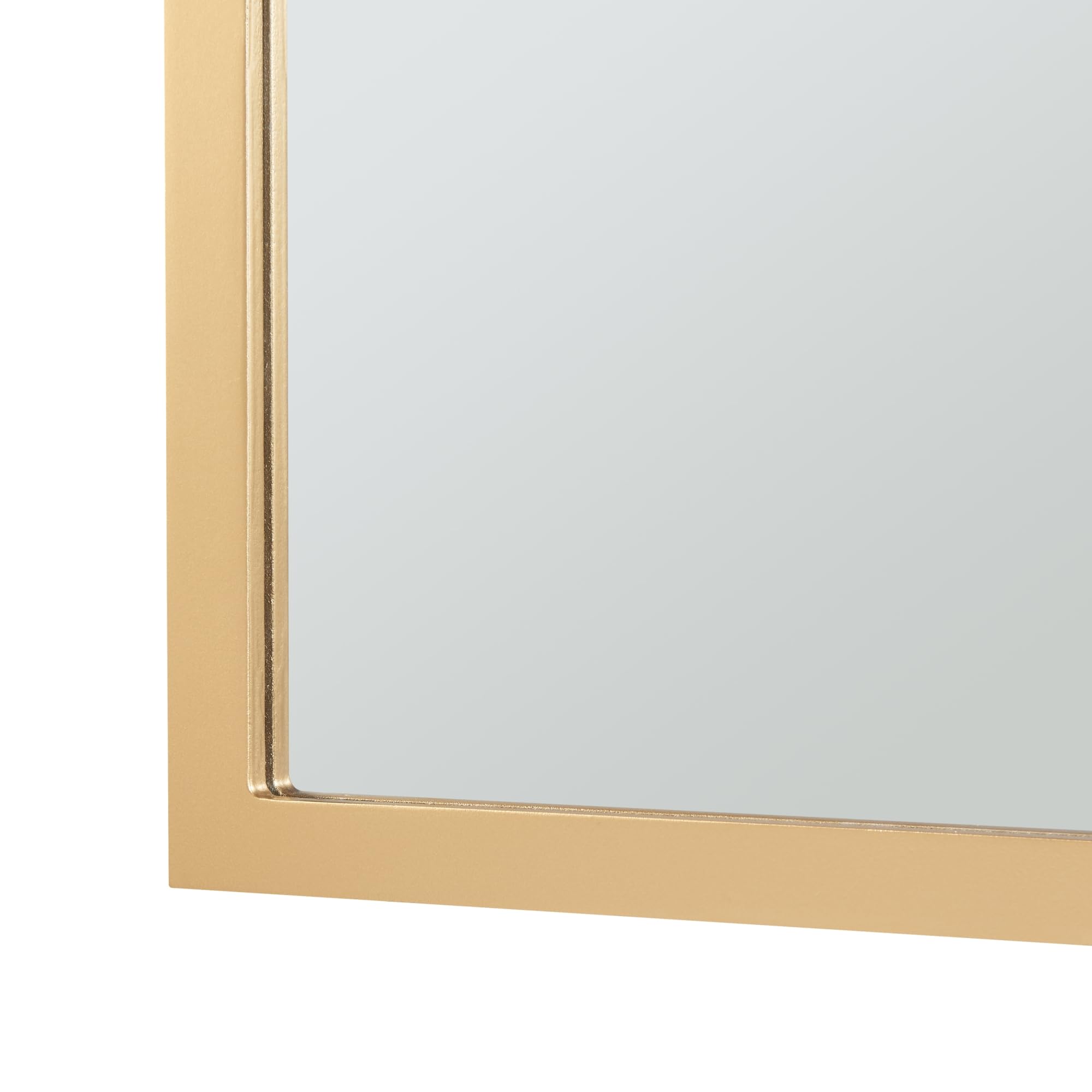 [en.casa] Diseño Único Espejo de Pared en Forma de Ventana de Estilo Marroquí Elegante Espejo Baño Salón con Ganchos de Suspensión Sin Distorsiones Decoración Mural Marco MDF 90x60 cm - Dorado