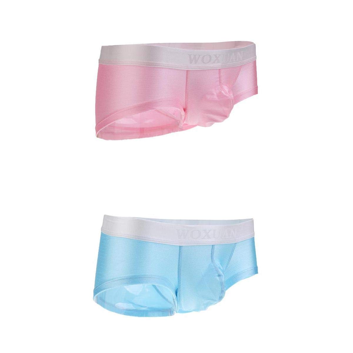 club bollywood Club Bollywood® 2 Pieces Mens Soft Solid Underwear Sleepwear Pink & Blue| Mens Clothing | Underwear-picture-30
