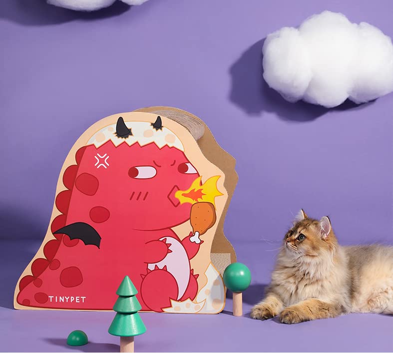Planche à gratter chat ondulé vertical nid jouet interactif dinosaure - 7