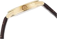 Vista 3 de Casio Reloj de cuarzo de acero inoxidable para hombre con correa de cuero, marrón, 18 (Modelo EAW-MTP-V001GL-9B), Marrón, Reloj de cuarzo