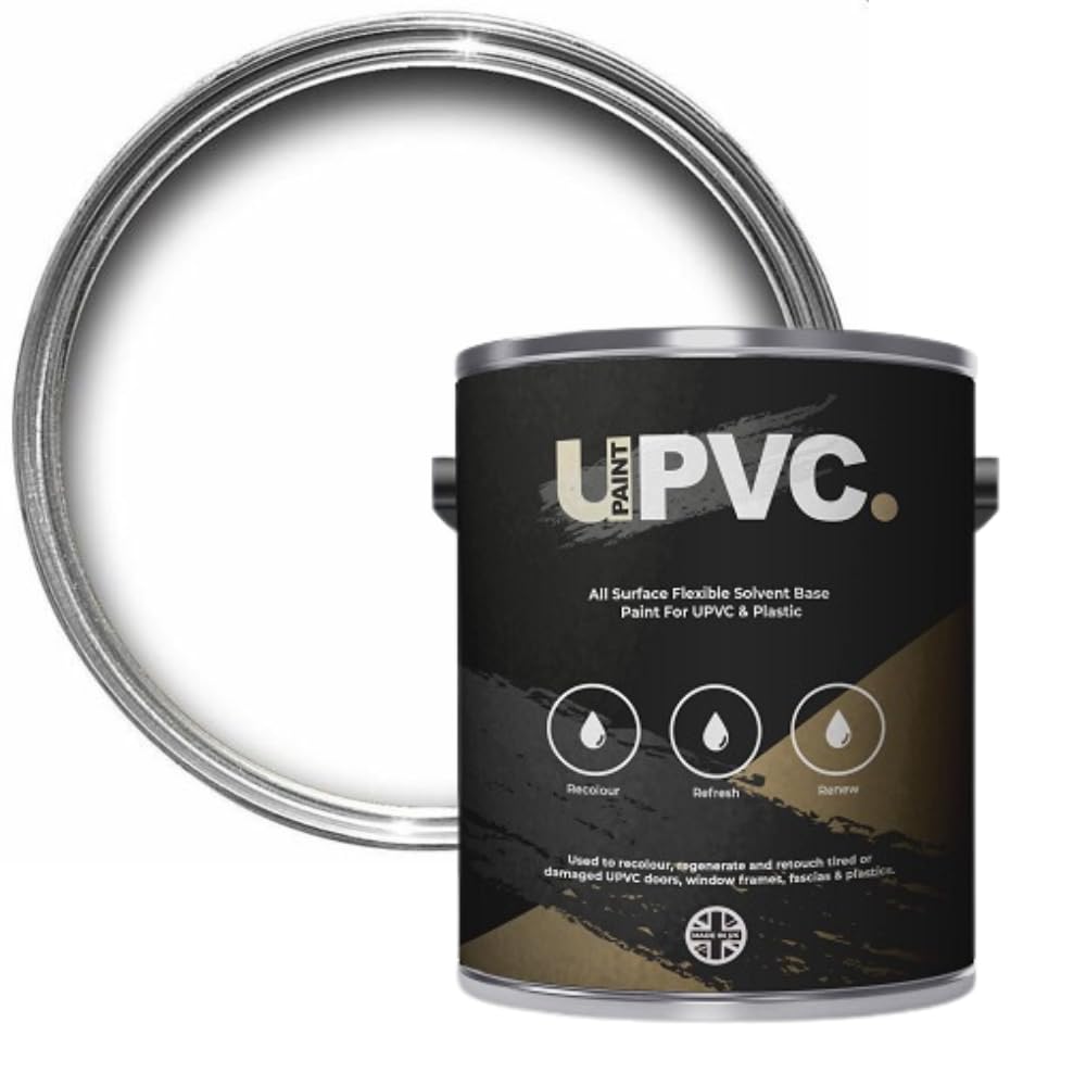 upaintpvc - All-In-Once UPVC Plastic Paint - Windows - Doors - Frames - Conservatories - Fascia - Downpipes - Guttering | Gloss Finish - 2.5Litre (Brilliant White)