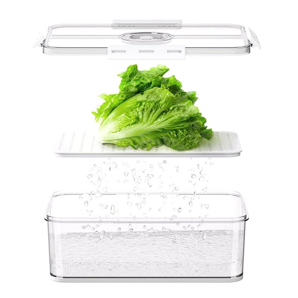 iFutniew Contenitore per pane per piano di lavoro della cucina, ermetico, contenitore per pane con registrazione del tempo, con coperchio