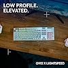 Logitech G915 X Lightspeed Low-Profile Wireless Gaming Keyboard, Double-Shot PBT Keycaps, Fully Programmable Keys, RGB Backlighting, Sleek Aluminum Finishing, GL Brown Tactile Switches-PC/Mac - White