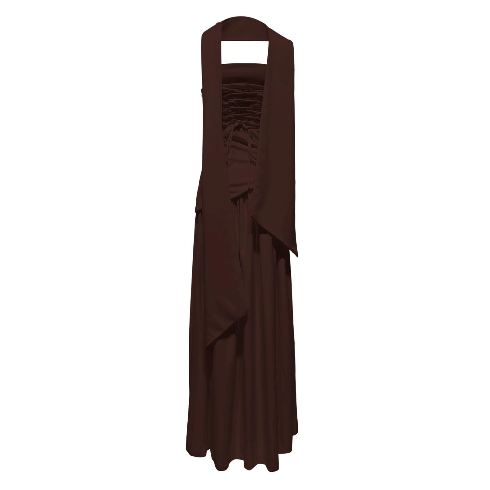 Generisch Abito casual da donna, elegante, senza spalline, per matrimoni, feste, cocktail, serate, occasioni formali, primavera, estate, colore puro