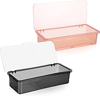 Vista 10 de DOITOOL Organizador de cubiertos cubierto de 3 piezas con tapa, organizador de utensilios de plástico a prueba de polvo, bandeja de cubiertos