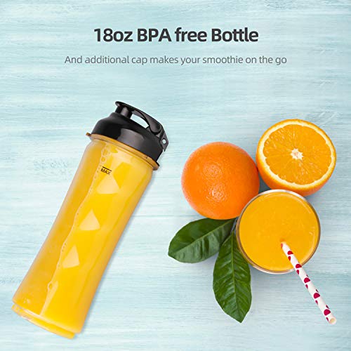 La Reveuse Smoothies Blender 300 Watt With 18 Oz Bpa-Free Portable Travel Sports Bottle (Black) #TOP1