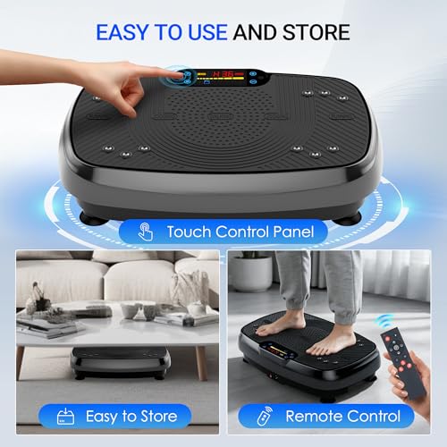 Image of Homesy Vibration Plate Exercise Machine, Vibrating Plate for Lymphatic Drainage, Full Body Shake Platform Board for Home Fitness and Fat Burning, Sport Gym Equipment for Women Men