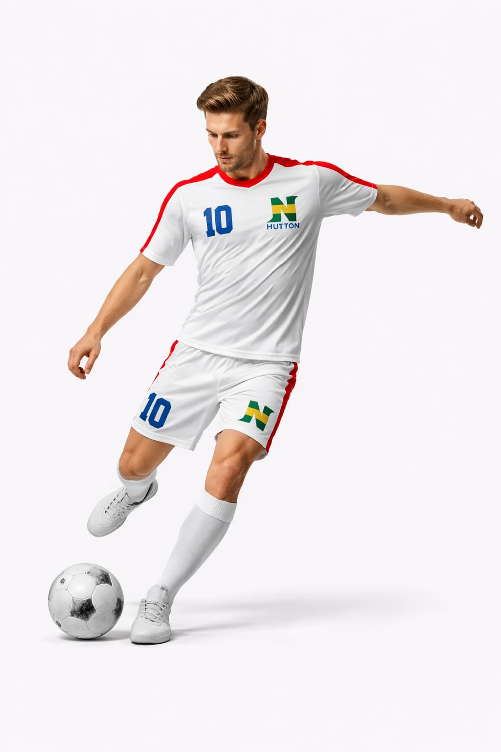 Maglia e Short Calcio Anime New Team, Holly Hutton Captain Tsubasa, Benji. Cartoni animati anni 80-90. Tessuto Sportivo leggero e traspirante