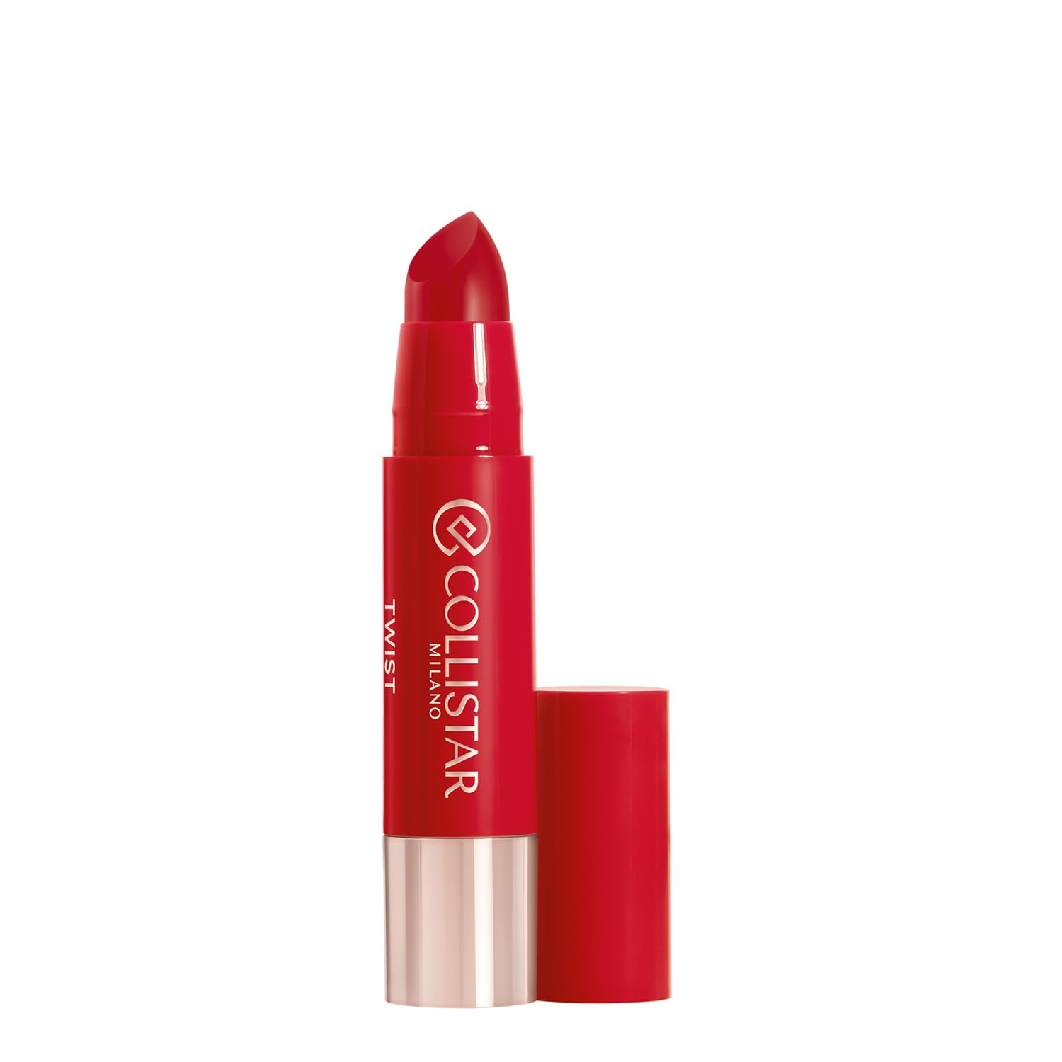Collistar Twist Balmy Gloss, Moisturising, Plumping Gloss, 20H Hydration, Hyaluronic Acid, Ultra Shine, Precise Lipstick Application, No. 208 Cherry, 2.8 g