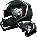 Produktbild Leopard LEO-888 Klapphelm Integralhelm mit Doppelvisier #6 Weiß/Grau/Schwarz S (55-56cm) Motorradhelm Damen und Herren ECE Genehmigt